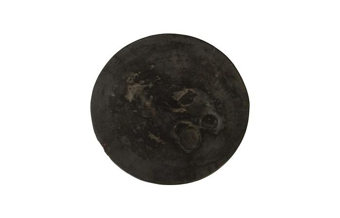 Petrified Wood Stool, Polished , Black , 14"-15" x 17"-19"h , Assorted