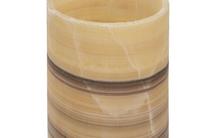 Onyx Lamp, Cylindrical, Zebra