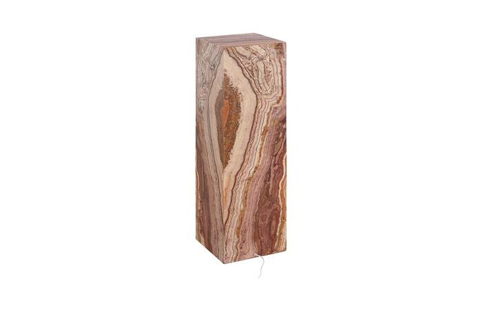 Onyx Lamp, Square, Serpentine Rose
