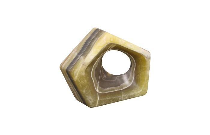 Onyx Triangle Sculpture, Zebra