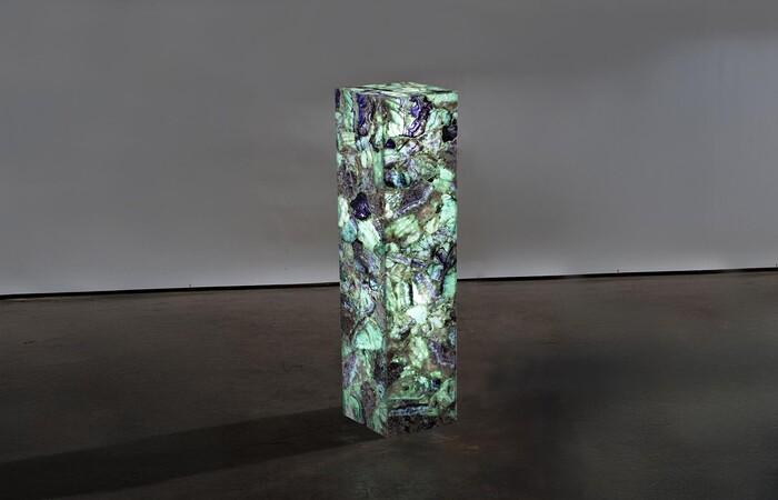 Onyx Lamp Pedestal, Square, Fluorite