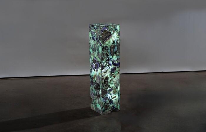 Onyx Lamp Pedestal, Square, Fluorite
