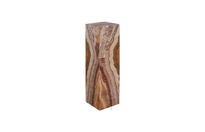 Onyx Lamp, Square, Serpentine Rose