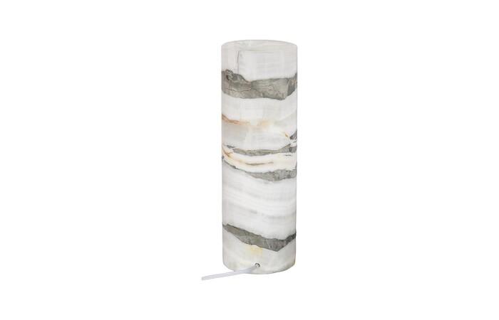 Onyx Lamp, Cylindrical, Gray