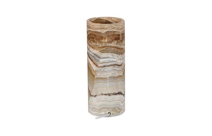 Onyx Lamp, Cylindrical, Gray