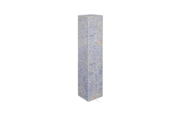 Onyx Lamp Pedestal, Square, Blue Calcite