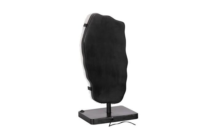 Onyx Lamp on Black Base, White