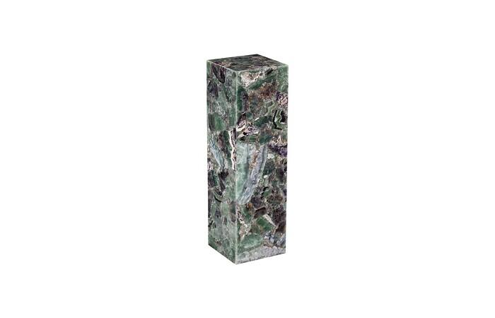 Onyx Lamp Pedestal, Square, Fluorite With Purple 