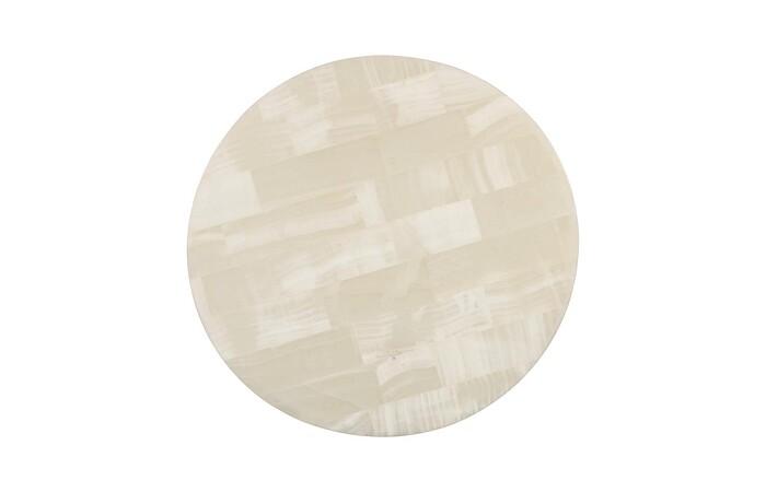 Onyx  Round Side Table, White
