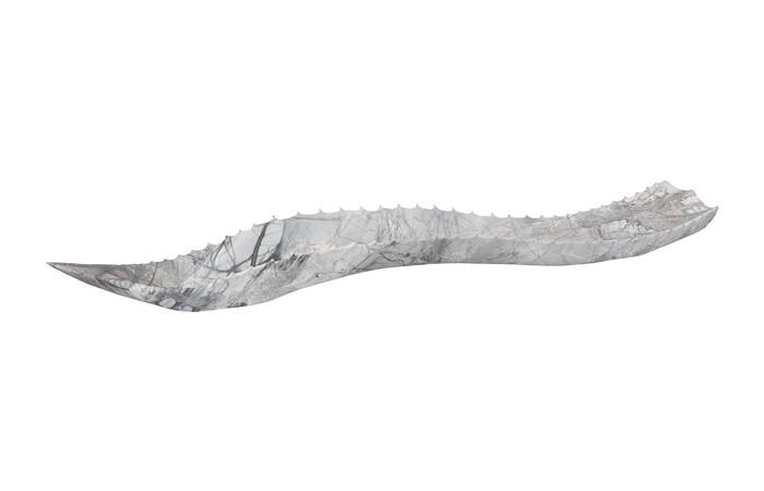 Marble Agave Leaf Bowl, White