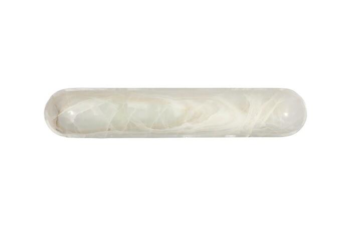 Onyx Canoe Bowl, White Ice Polish