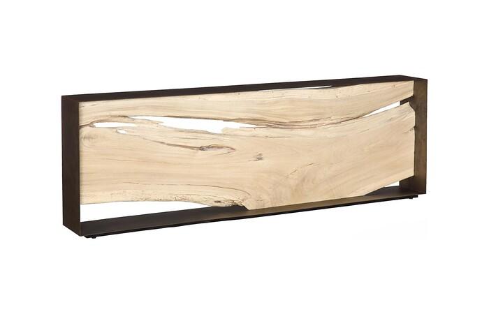 Framed Console Table, Bleached, Iron Oxidized