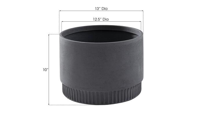 Harvest Planter, Large, Dark Gray