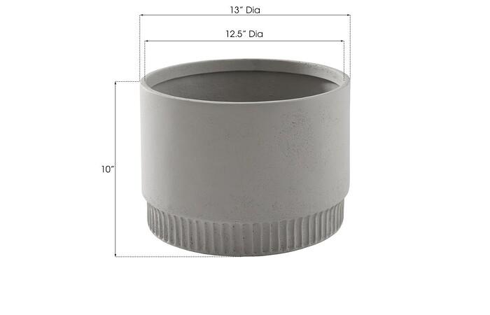 Harvest Planter, Large, Light Gray