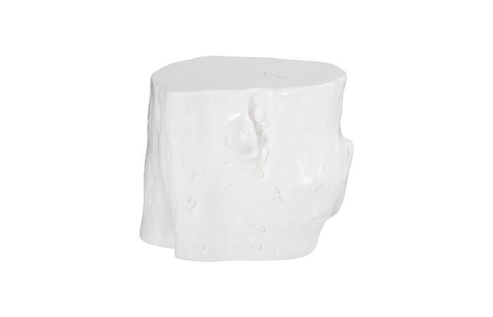 Log Stool, Gel Coat White, LG