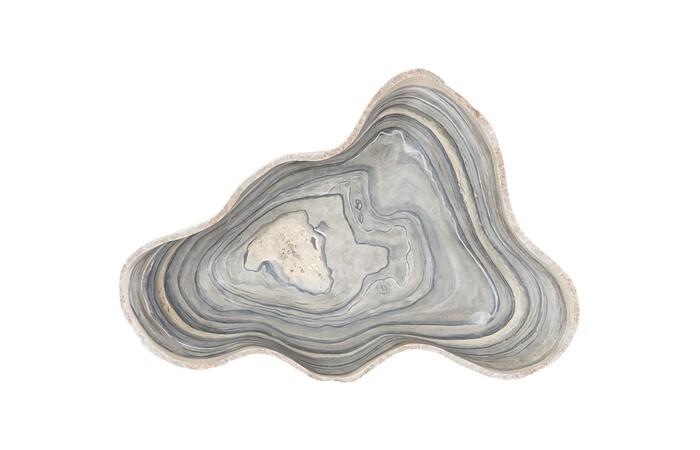 Cast Gray Onyx Bowl, Faux Finish, Large