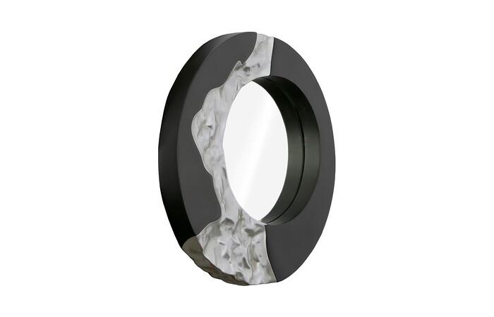 Mercury Mirror, Black, Silver Leaf