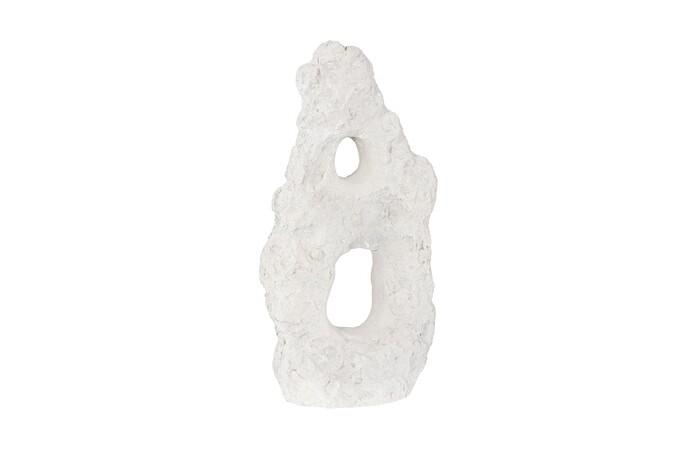 Cast Stone Table Top Sculpture, Double Hole, Roman Stone