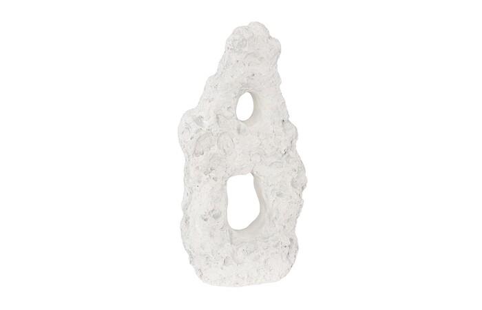 Cast Stone Table Top Sculpture, Double Hole, Roman Stone