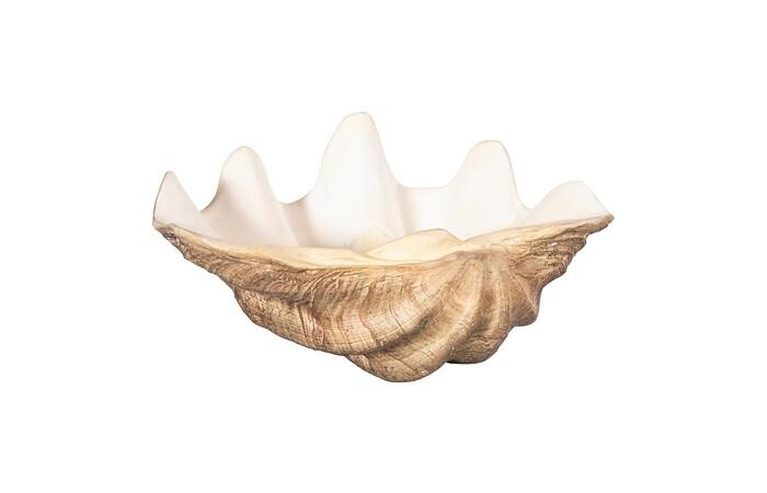 Cast Clam Shell Bowl, Faux Finish, SM