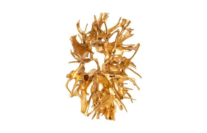 Cast Root Wall Decor, Gold Leaf