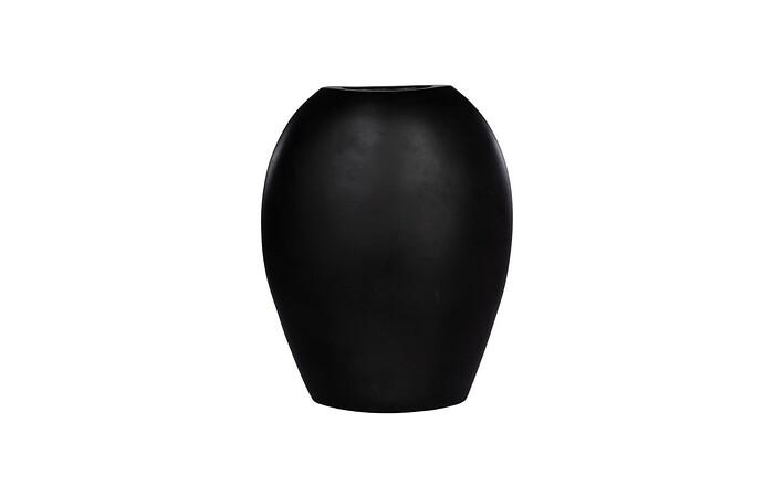 Pod Vase, Large, Black Matte