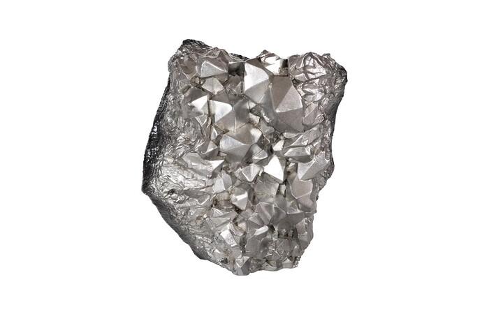 Cast Crystal Tabletop Accent, Silver Leaf, Large