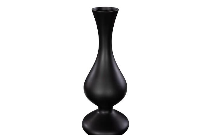 Bella Bloom Vase, Wide, Matte Black
