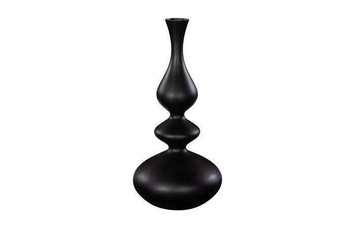 Bella Bloom Vase, Wide, Matte Black
