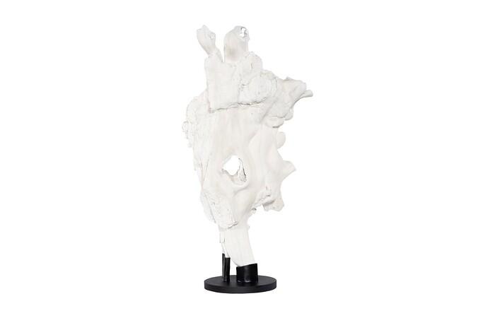 Cast Mahka Wood Sculpture, Faux Bleached