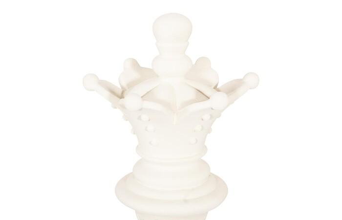 Queen Chess Sculpture, Cast Stone White, Small