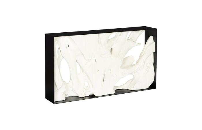 Cast Root Framed Console Table, Resin, Faux Bleached