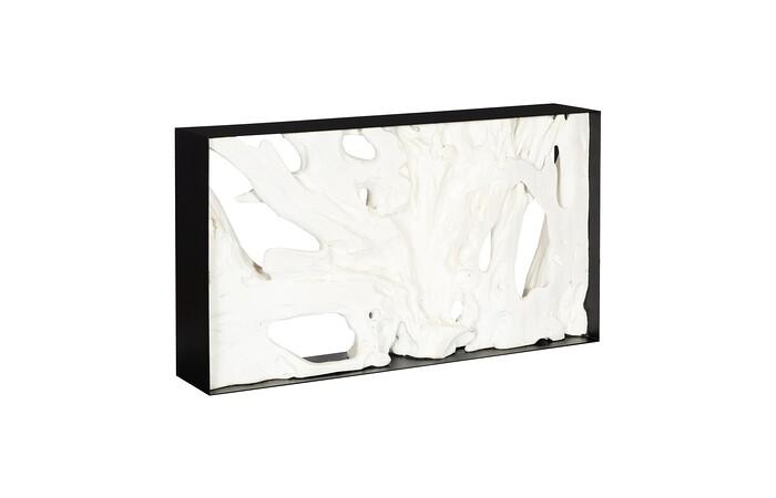 Cast Root Framed Console Table, Resin, Faux Bleached