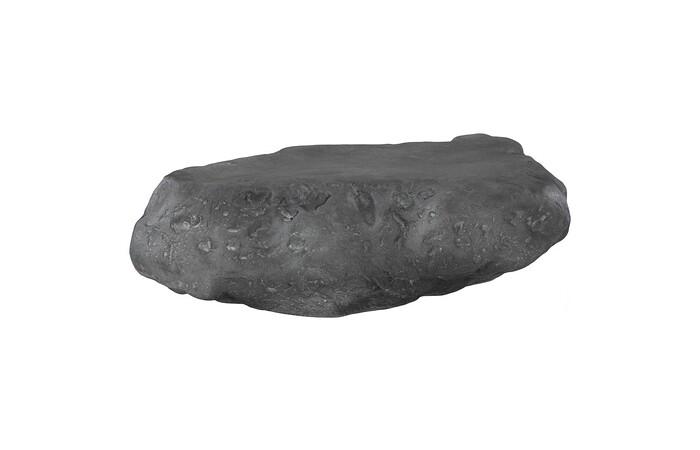 Cast Boulder Coffee Table, Charcoal Stone, Large