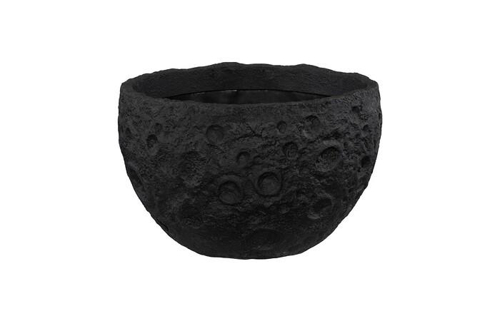 Crater Planter, Black Stone