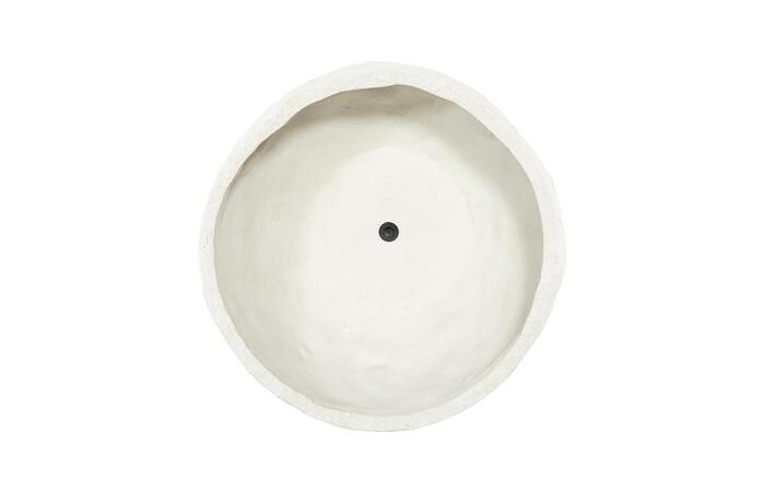 Crater Planter, White Stone