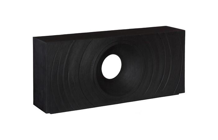 Void Console Table, Black Stone