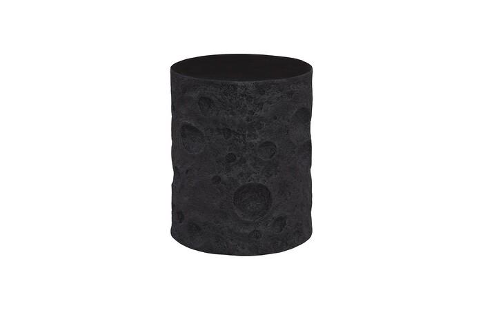 Crater  Side Table, Black Stone
