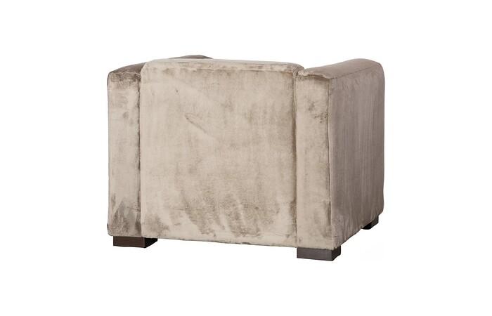 Imperial Lounge Chair, Lush Taupe Quilting, Dark Brown Metal Frame