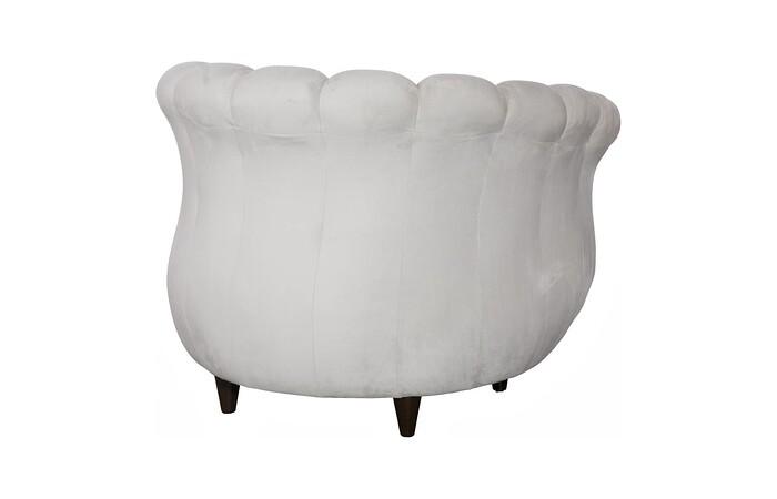 Arizona Lounge Chair, Velvet Cool Cream, Dark Brown Metal Frame
