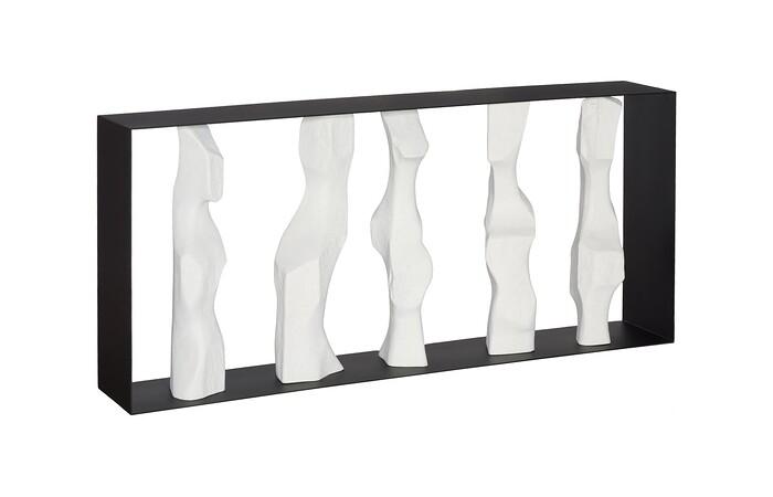 Cast Women Metal Framed Console, Roman Stone