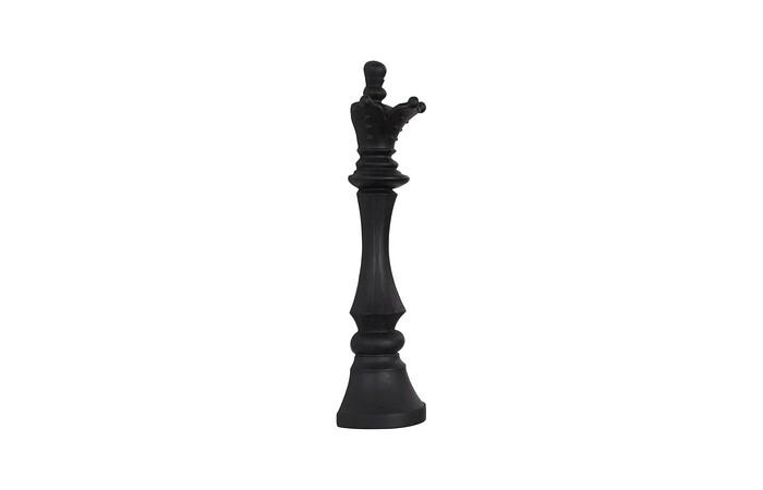 Queen Chess Wall Decor, Cast Stone Black