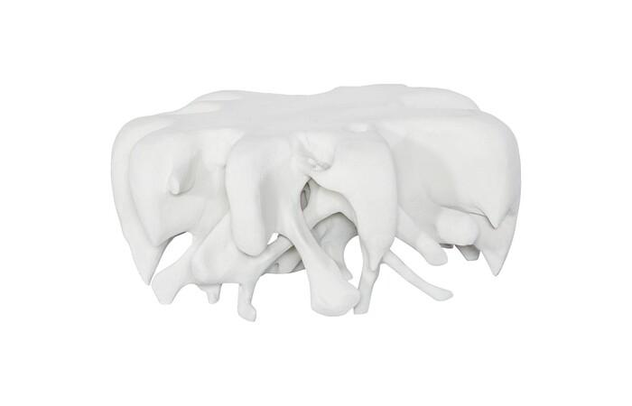 Cast Coffee Table Round, White Stone