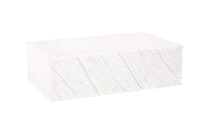 Shear Coffee Table, Rectangle, White Stone