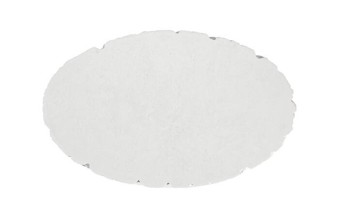 Shear Coffee Table, Oval, White Stone