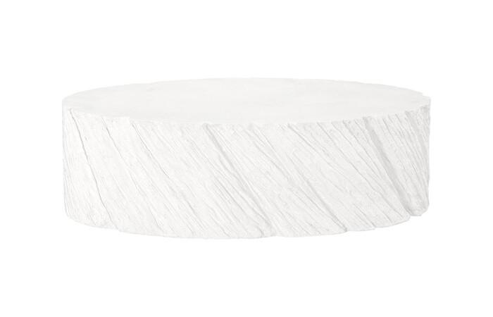 Shear Coffee Table, Oval, White Stone
