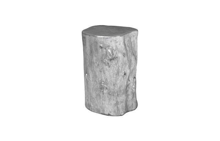 Log Stool, Silver Leaf, SM