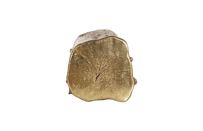 Log Stool, Gold Leaf, SM