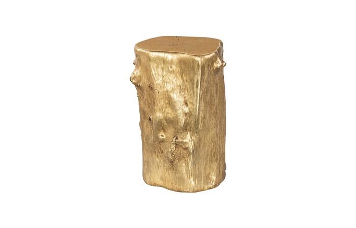 Log Stool, Gold Leaf, SM