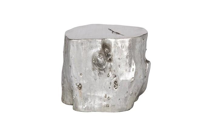 Log Stool, Silver Leaf, LG